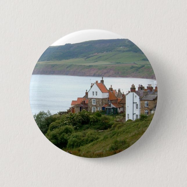 Robin Hood's Bay 6 Cm Round Badge (Front)