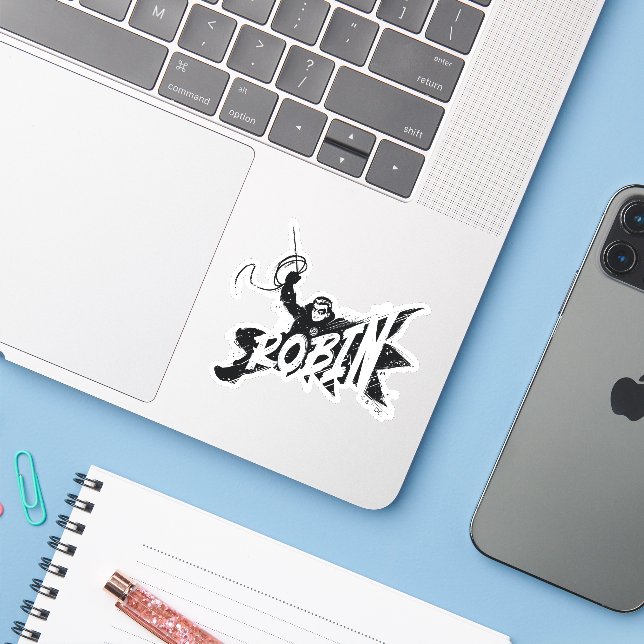 Robin Ink Brush Name (Laptop w/ iPhone)
