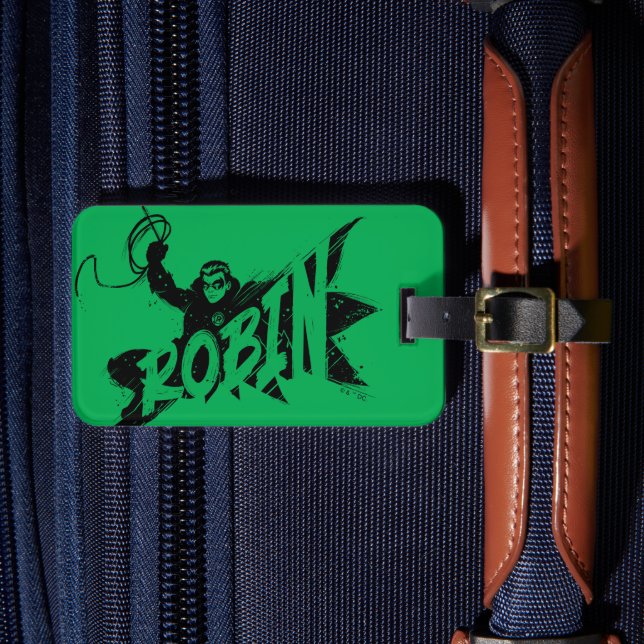 Robin Ink Brush Name Luggage Tag (Front Insitu 4)