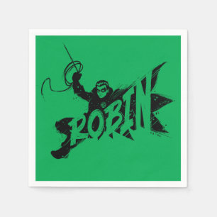 Robin Ink Brush Name Napkin