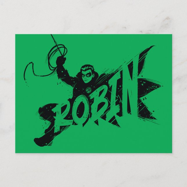 Robin Ink Brush Name Postcard (Front)