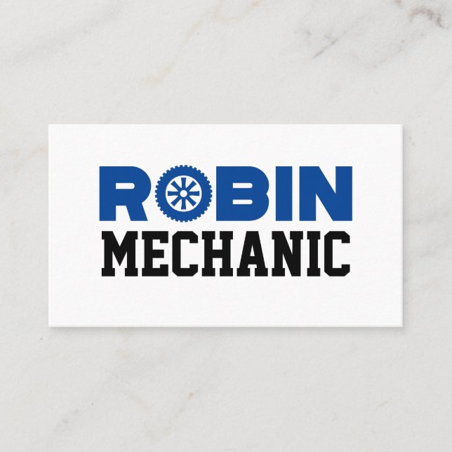Robin Mechanic Business Card (Front)