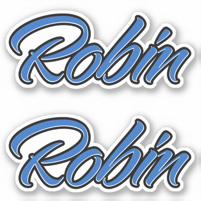 Robin name blue sticker Sticker Sticker Sticker se (Front)