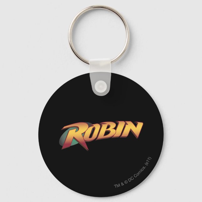 Robin Name Logo Key Ring (Front)
