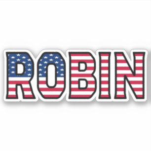 Robin Name Vorname USA Sticker Stickerset