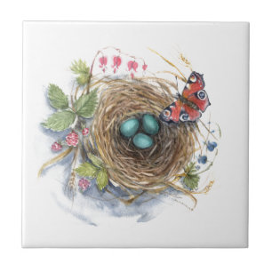 Robin Nest Ceramic Tile