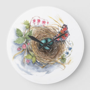 Robin Nest Large Clock