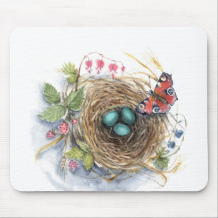 Robin Nest Mouse Pad