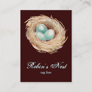 Robin Nest with Blue Eggs Custom Business Cards