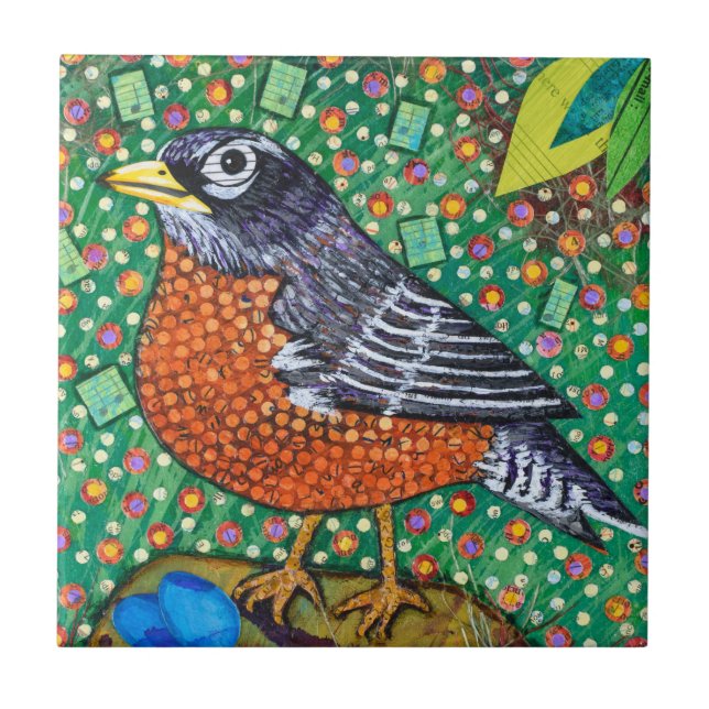 Robin Notes Ceramic Tile (Front)