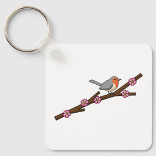 Robin on Sakura Key Ring