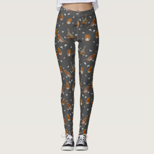 Robin Party Leggings (Dark Grey)