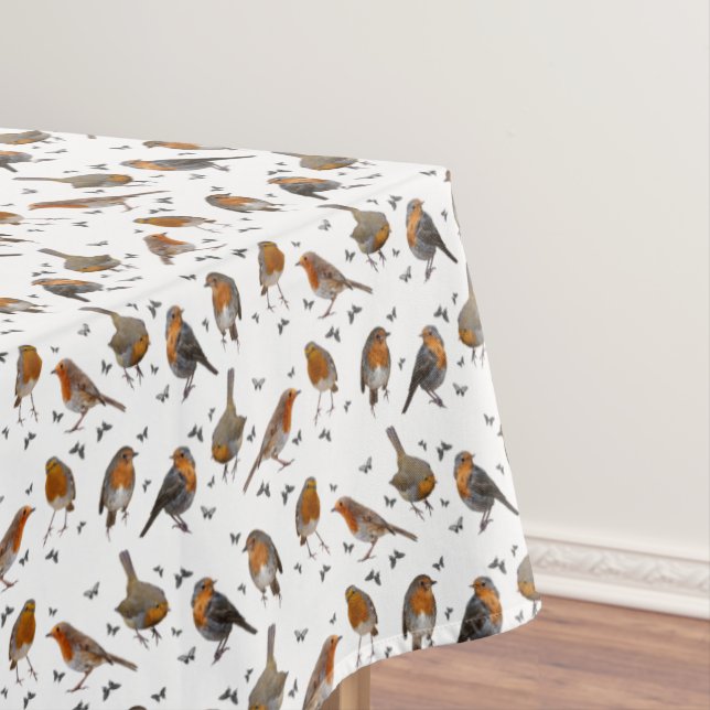 Robin Party Tablecloth (choose colour) (In Situ)
