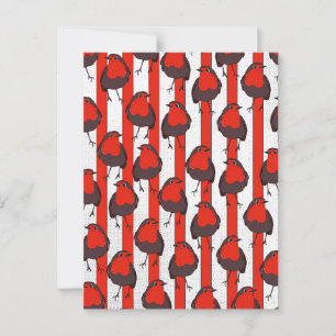 Robin Pattern Postcard