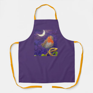 Robin pondering Moon apron