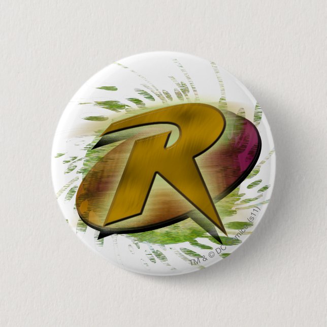 Robin -R 6 Cm Round Badge (Front)