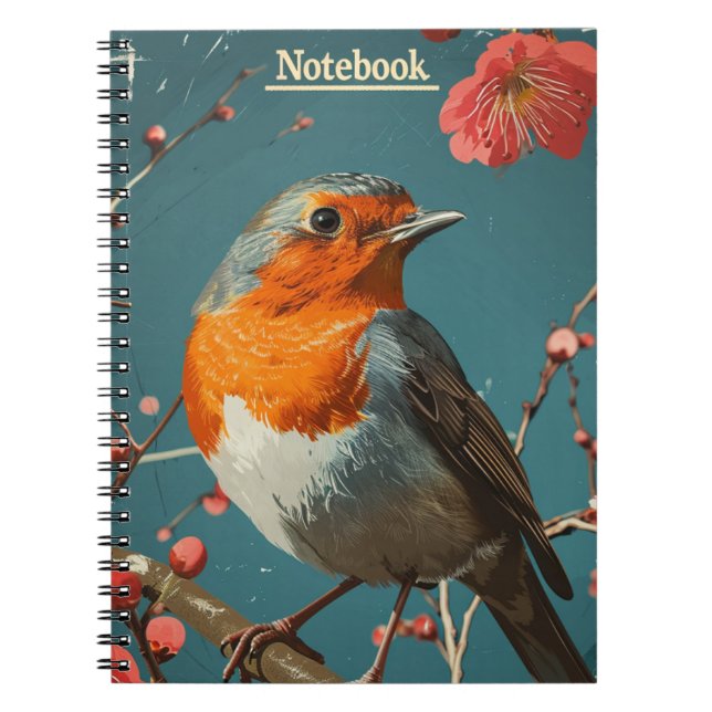 Robin red breast bird notebook (Front)
