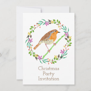 Robin Red Breast, bird of Christmas Invitation
