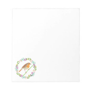 Robin Red Breast, bird of Christmas Notepad