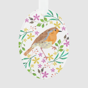 Robin Red Breast, bird of Christmas Ornament