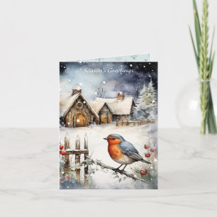 Robin Red Breast Christmas Card