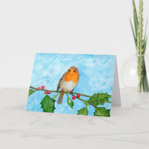 Robin Red Breast Folded Christmas Card