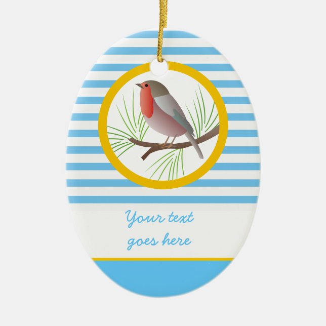 Robin Redbreast custom ornaments (Front)