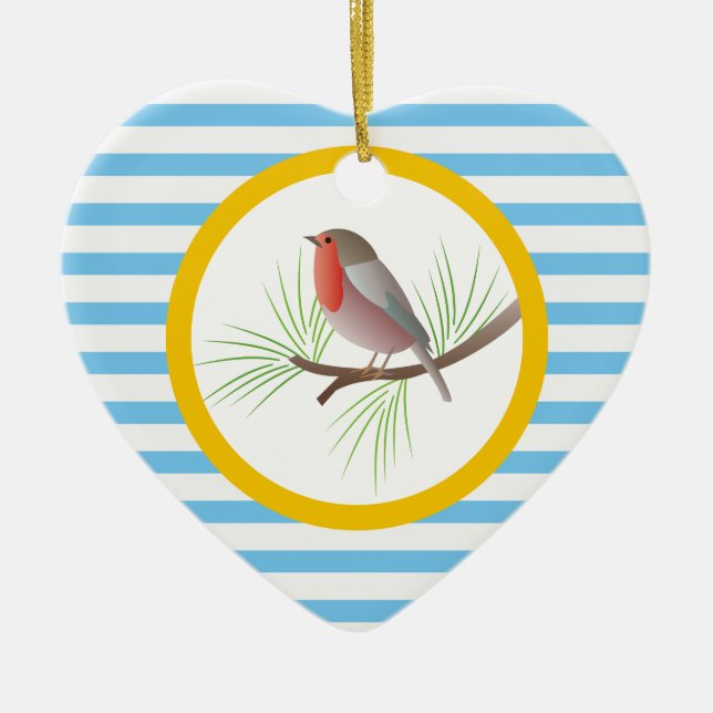 Robin Redbreast custom ornaments (Front)