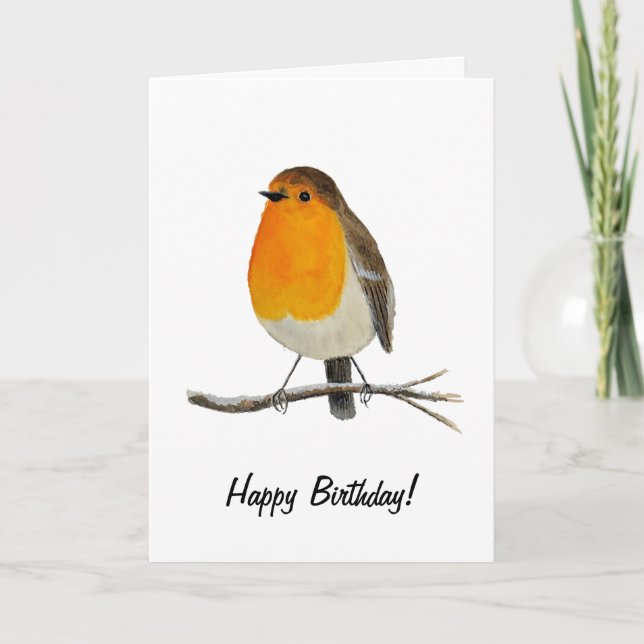Robin Redbreast Greeting Card (Front)