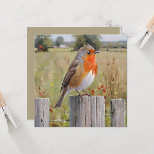  Robin Redbreast Greetings Card