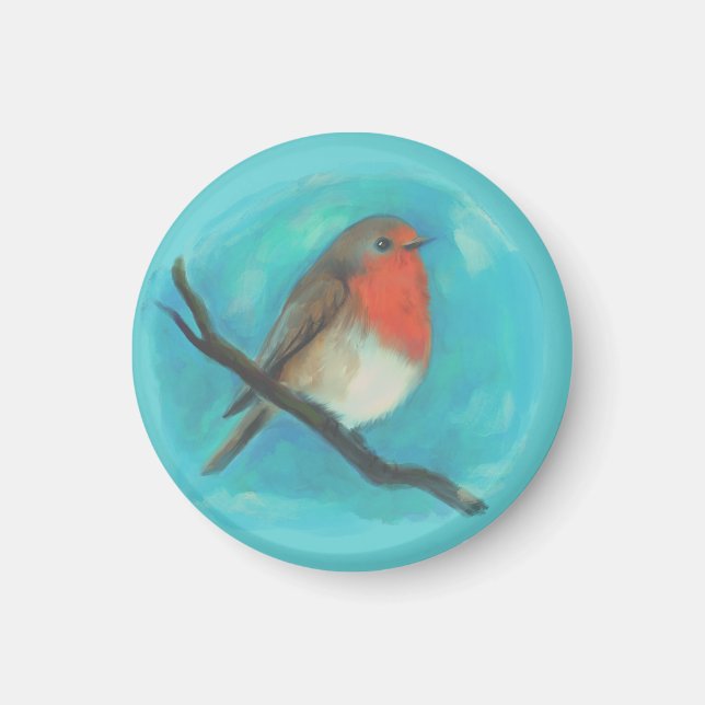 Robin redbreast magnet (Front)