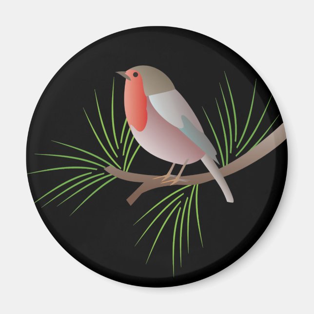 Robin Redbreast Magnet (Front)