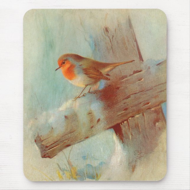 Robin redbreast mouse pad (Front)