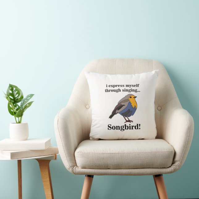 Robin Redbreast Songbird Cushion (Chair)