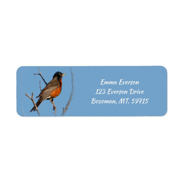 Robin Return Address  Label (Front)