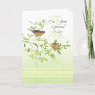 Robin Song Birthday Card