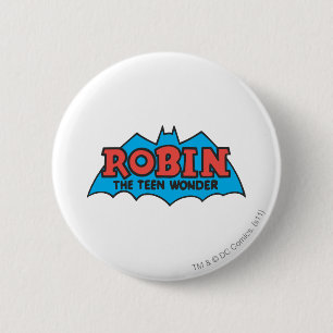 Robin The Teen Wonder Logo 6 Cm Round Badge