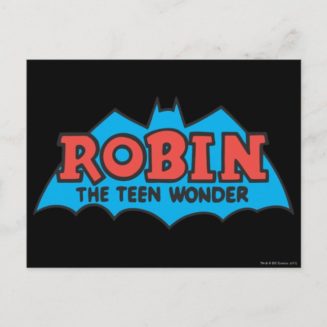 Robin The Teen Wonder Logo Postcard (Front)
