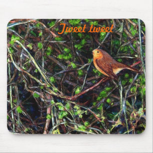 Robin Tweet tweet Mouse mat