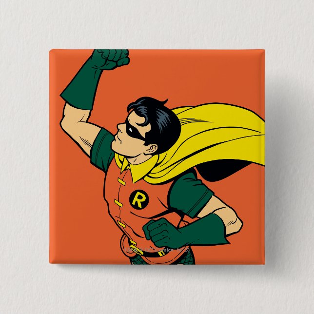 Robin Uppercut 15 Cm Square Badge (Front)
