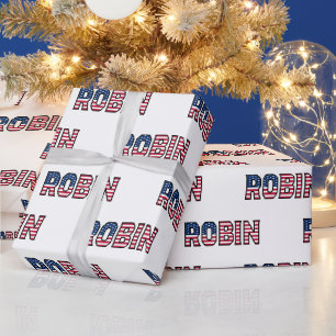 Robin Vorname Name USA US Geschenkpapier Papier Wrapping Paper
