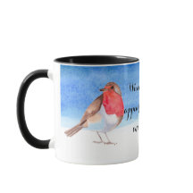 Robin watercolour add your name