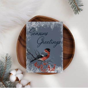 Robin Winter Birds Business Christmas Holiday Card