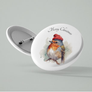 Robin Winter Delight, custom 6 Cm Round Badge