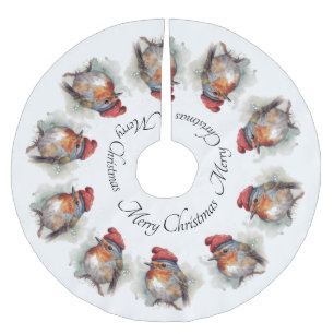 Robin Winter Delight, custom Brushed Polyester Tree Skirt