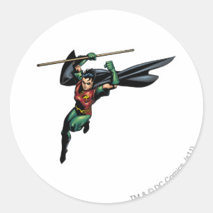 Robin with Staff - Leaps Classic Round Sticker