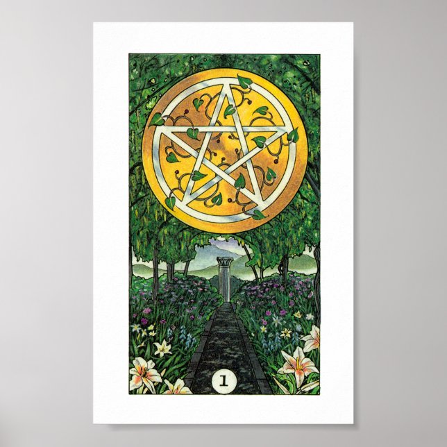 Robin Wood Tarot - Ace of Pentacles Poster (Front)