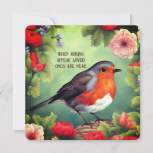 Robins Appear When Loved Ones Are Near In Memory Holiday Card