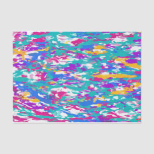 Robin's Egg Blue and Fuchsia Spin Art 3987 Tissue Paper