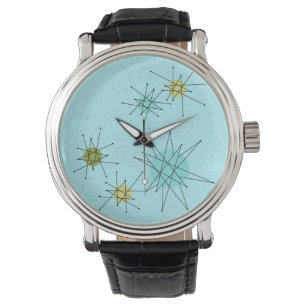Robin's Egg Blue Atomic Starbursts  eWatch Watch
